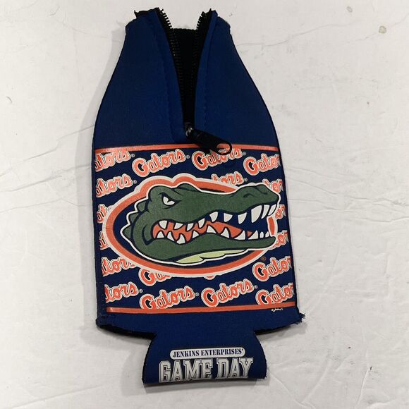Florida Gators NCAA Game Day Koozie Coozie Bottle Zip Sleeve Cooler Jenkins Pic - Picture 5 of 11
